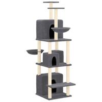 VidaXL Kattenmeubel met sisal krabpalen 180 cm donkergrijs - thumbnail