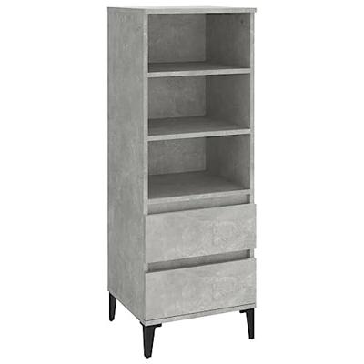 Hoge kast 40x36x110 cm bewerkt hout betongrijs