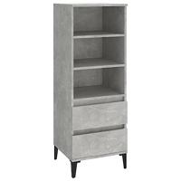 Hoge kast 40x36x110 cm bewerkt hout betongrijs - thumbnail