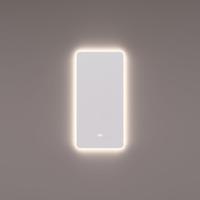 HIPP Design spiegel met Afgeronde Hoeken - Directe en Indirecte LED Verlichting - 45 x 90 x 3 cm - Spiegelverwarming - Kleurenwissel - Touch Dimmer - thumbnail