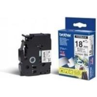 Brother TZe flexibele gelamineerde tape voor P-Touch 18 mm, zwart op wit - thumbnail