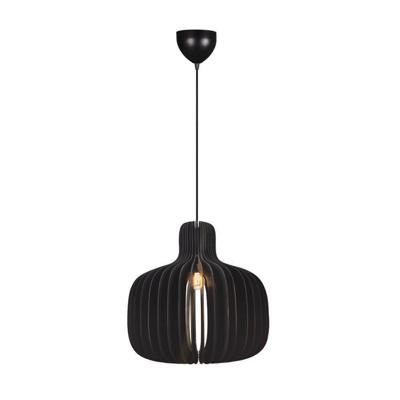 Hanglamp hout zwart 'Hazo' E27 fitting 43 cm Hanglamp hout zwart 'Hazo' E27 fitting 43 cm