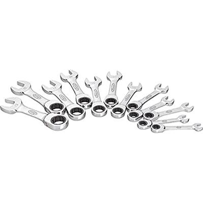 Vigor V2821 Steek-ringratelsleutelset 12-delig Sleutelbreedte (metrisch) 8 - 19 mm