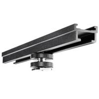 Walimex Blitz-rail verlengrail 15 cm - dubbelzijdige flitsschoenhouder - statief montage voor 1/4 inch schroefdraad - voor Magic Arm, videolamp, microfoons - thumbnail