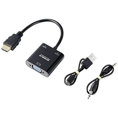 SpeaKa Professional SP-10352148 HDMI / VGA Adapter [1x HDMI - 1x VGA] Zwart 0.15 m