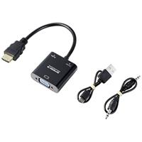 SpeaKa Professional SP-10352148 HDMI / VGA Adapter [1x HDMI - 1x VGA] Zwart 0.15 m - thumbnail