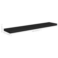 VidaXL Wandschap zwevend 120x23,5x3,8 cm mdf zwart - thumbnail