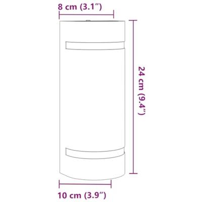 VidaXL Buitenwandlamp gegoten aluminium zwart