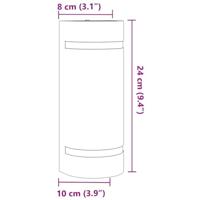 VidaXL Buitenwandlamp gegoten aluminium zwart - thumbnail