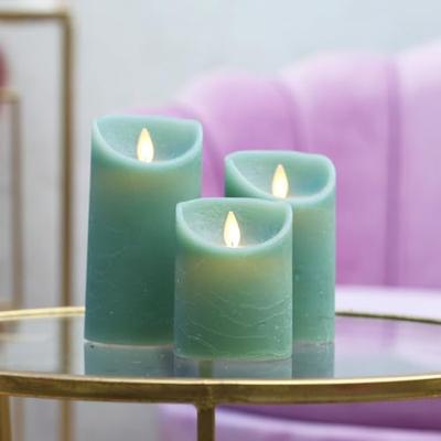 LED Kaars Wax Jade Groen 10cm