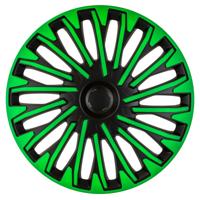 AutoStyle wieldoppen Soho 14 inch ABS zwart/groen set van 4 - thumbnail
