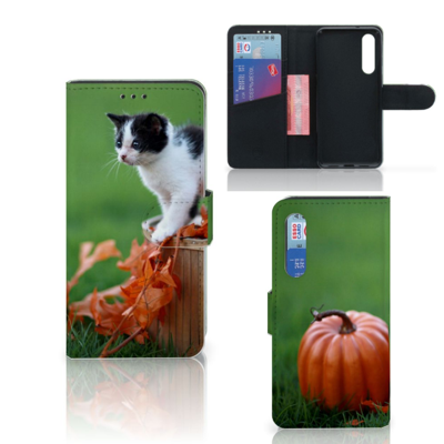 Xiaomi Mi 9 SE | Telefoonhoesje | Met pasjeshouder | Kitten Xiaomi Mi 9 SE | Telefoonhoesje | Met pasjeshouder | Kitten