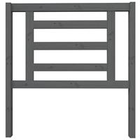 Hoofdbord 96x4x100 cm massief grenenhout grijs - thumbnail