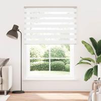 VidaXL Zebra rolgordijn 160x230 cm stofbreedte 155,9cm polyester wit - thumbnail