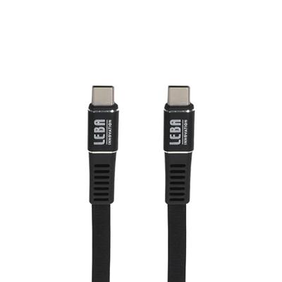 Leba Innovation USB-laadkabel USB-C stekker, USB-C stekker 1.20 m Zwart NCABLE-LE-UC-UC-1.2M