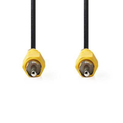 Composiet Videokabel | RCA Male | RCA Male | Vernikkeld | 480p | 2.00 m | Rond | PVC | Zwart