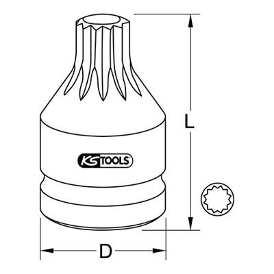 KS Tools 5151175 515.1175 Verwisselbare kop