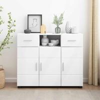 Dressoir met lade Wit 88.5 x 30.5 x 73 cm Bewerkt hout - thumbnail