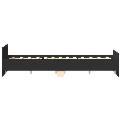 Bedframe met hoofd- en voeteneinde zwart 160x200 cm
