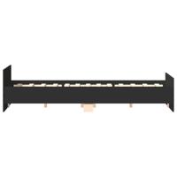 Bedframe met hoofd- en voeteneinde zwart 160x200 cm - thumbnail