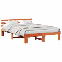 Bedframe Wasbruin 150 x 200 cm Massief grenenhout - thumbnail