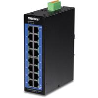 TRENDnet 16-poorts industriële Gigabit L2 beheerde DIN-railschakelaar, 16 x Gigabit-poorten, brede temperatuurlaag 2-schakelaar, 32 Gbps schakelcapaciteit, zwart, TI-G160i-M - thumbnail