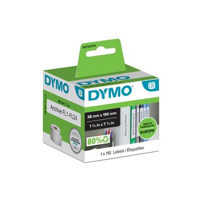 Etiket Dymo LabelWriter multifunctioneel 38x190mm 1 rol á 110 stuks wit
