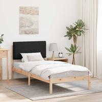 Bedframe met Gevoerd Hoofdgedeelte Zwart 75 x 190 cm - thumbnail