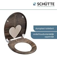 Schutte Duroplast WC-bril WOOD HEART met soft-close en quick-release
 82377 - thumbnail