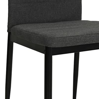 Eetkamerstoelen 2 st stof donkergrijs Eetkamerstoelen 2 st stof donkergrijs