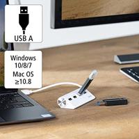 Hama 00200120 USB-hub 4 poorten USB-A USB 2.0 480 MBit/s Wit - thumbnail