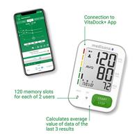Medisana Bloeddrukmeter BU 570 connect bovenarm wit 1 Stuks - thumbnail