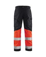 Blaklader 155118119955C64 werkbroek met stretch, zwart/high vizier rood, maat C64 - thumbnail