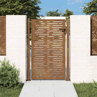 VidaXL Poort vierkant 105x155 cm cortenstaal