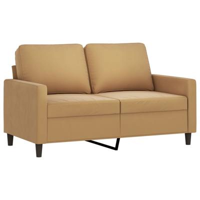 4-delige Loungeset met kussens fluweel bruin - thumbnail