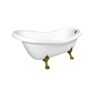 Vrijstaand Bad Sapho Retro 158x73x72 cm Wit met Leeuwenpoten Brons Sapho