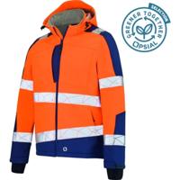 Opsial Softshell jas oranje-marineblauw High-Visibility - maat L - thumbnail