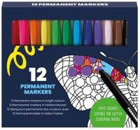 12 Permanent markers voor Glitterkleurboek - thumbnail