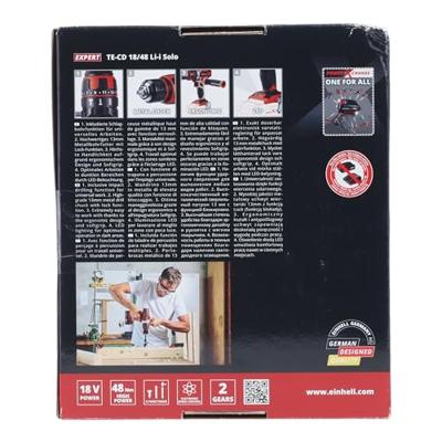 Einhell Power X-Change TE-CD 18/48 Li-i-Solo Accu-klopboor/schroefmachine 2 snelheden Zonder lader, Zonder accu Einhell Power X-Change TE-CD 18/48 Li-i-Solo Accu-klopboor/schroefmachine 2 snelheden Zonder lader, Zonder accu