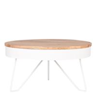 LABEL51 salontafel 'Saran' 80x80x43 cm, kleur Wit - thumbnail