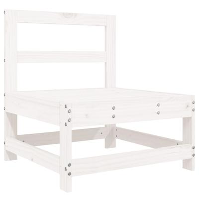 6-delige Loungeset massief grenenhout wit - thumbnail