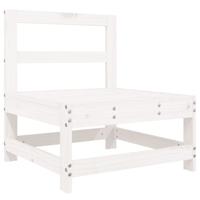 5-delige Loungeset massief grenenhout wit - thumbnail