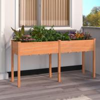 VidaXL Plantenbak met voering 161x45x76 cm massief vurenhout bruin - thumbnail