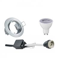 Dimbare LED Spot Set GU10 - Inbouw Rond Chroom - 6W 4200K Kantelbaar - thumbnail
