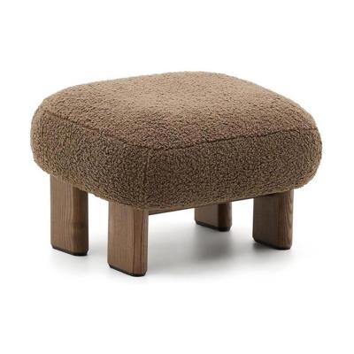 Kave Home Nema poef bouclé Bruin Kave Home Nema poef bouclé Bruin