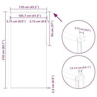 Rolgordijn verduisterend 110x210 cm stofbreedte 105,7 cm wit - thumbnail