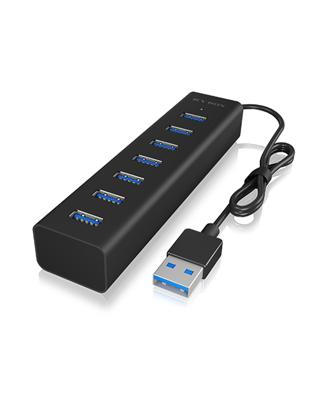 ICY BOX ib-hub1700-u3 usb-hub (zwart)