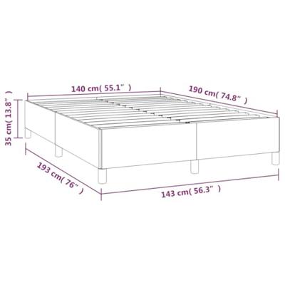 Bedframe zonder matras stof blauw 140x190 cm