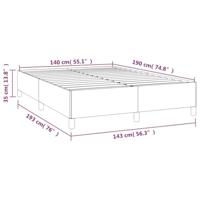 Bedframe zonder matras stof blauw 140x190 cm - thumbnail