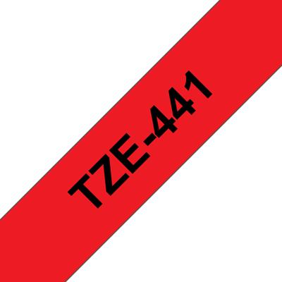 Brother Printlintcassette TZE-441 rood/zwart 18 mm - thumbnail